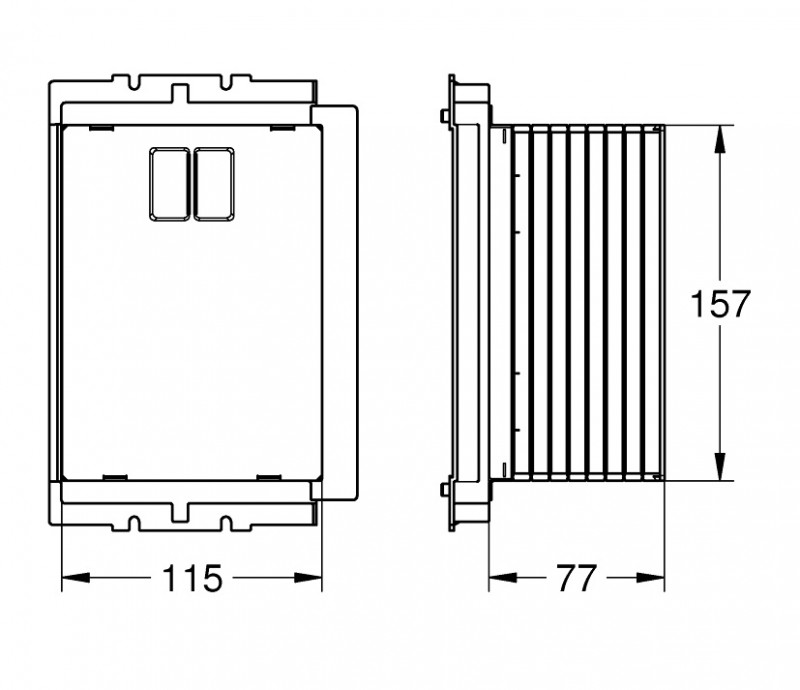 Grohe puszka rewizyjna do małych przycisków spłukujących do stelaża 0,82 m i 1 m 40950000