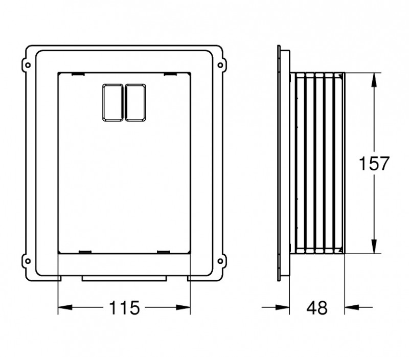 Grohe puszka rewizyjna do małych przycisków spłukujących do stelaża 8 cm 40949000