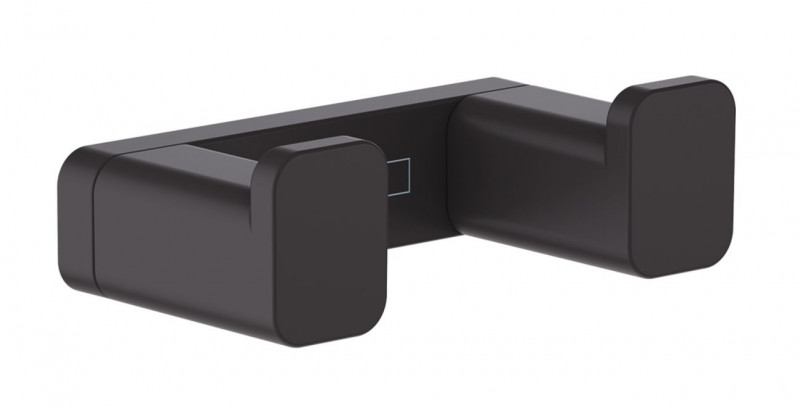 Hansgrohe AddStoris haczyk wieszak na ręcznik podwójny czarny matowy 41755670