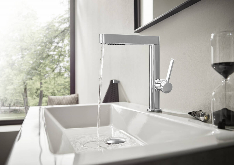 Hansgrohe Finoris 230 bateria umywalkowa z wyciąganą wylewką 2jet i korkiem klik-klak chrom połysk 76063000