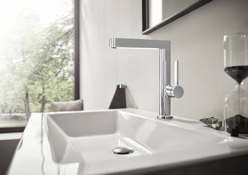 Hansgrohe Finoris 230 bateria umywalkowa wysoka z korkiem klik-klak chrom połysk 76060000
