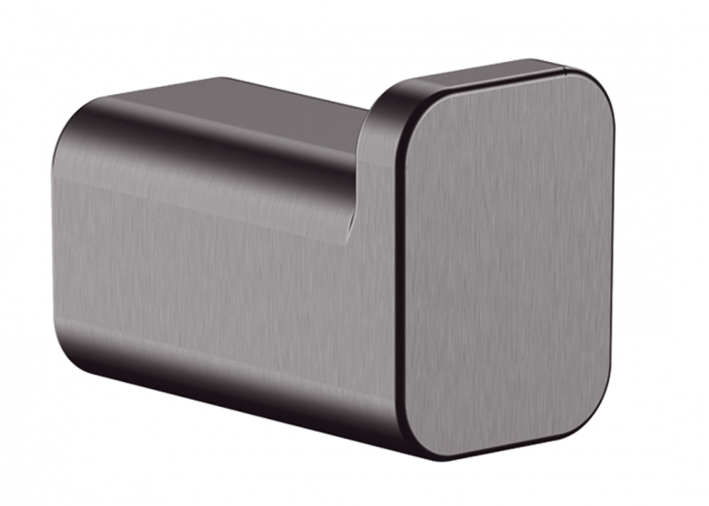 Hansgrohe AddStoris haczyk wieszak na ręcznik pojedynczy czarny chrom szczotkowany 41742340