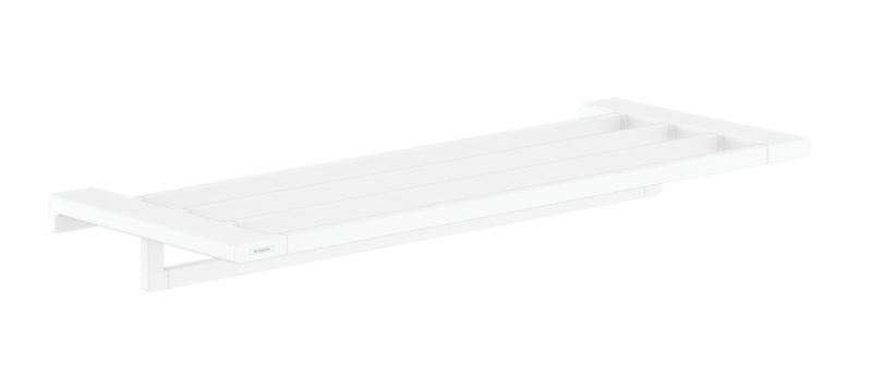 Hansgrohe AddStoris półka na ręczniki z wieszakiem biały matowy 41751700