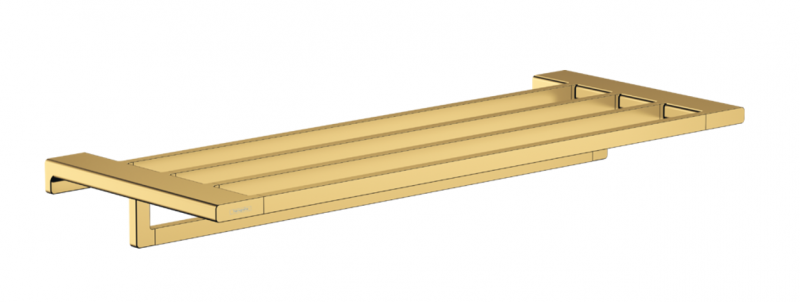 Hansgrohe AddStoris półka na ręczniki z wieszakiem złoty optyczny polerowany 41751990