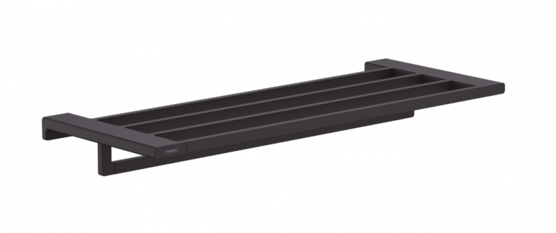 Hansgrohe AddStoris półka na ręczniki z wieszakiem czarny matowy 41751670