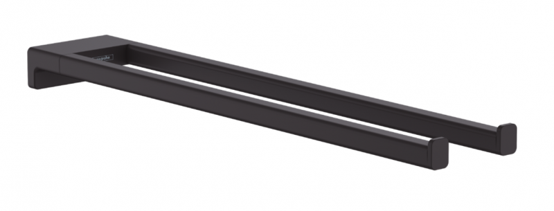 Hansgrohe AddStoris wieszak na ręcznik podwójny czarny matowy 41770670