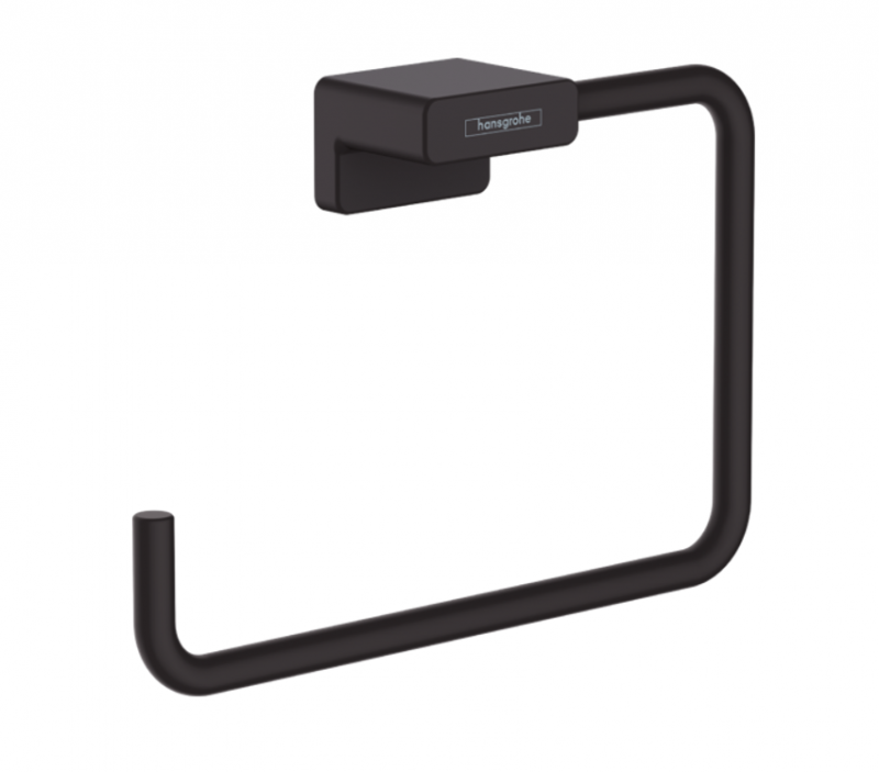 Hansgrohe AddStoris wieszak na ręcznik typu Ring czarny matowy 41754670