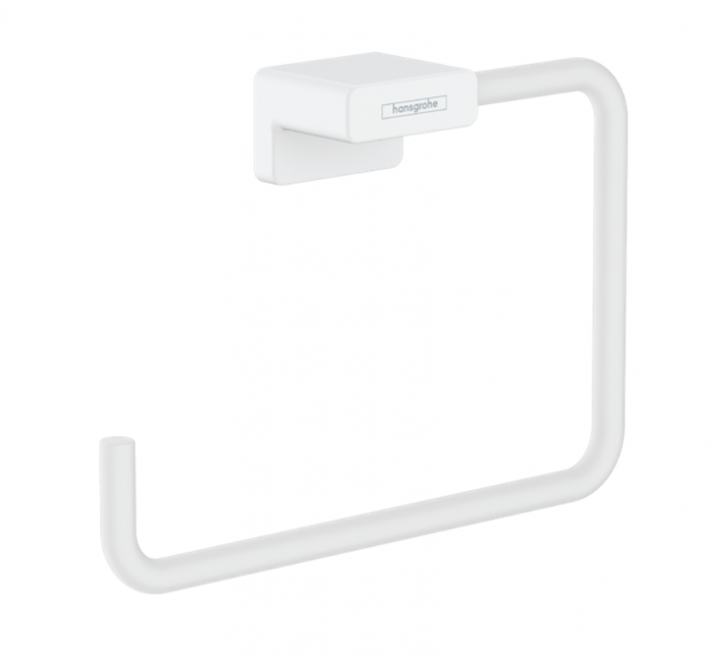 Hansgrohe AddStoris wieszak na ręcznik typu Ring biały matowy 41754700