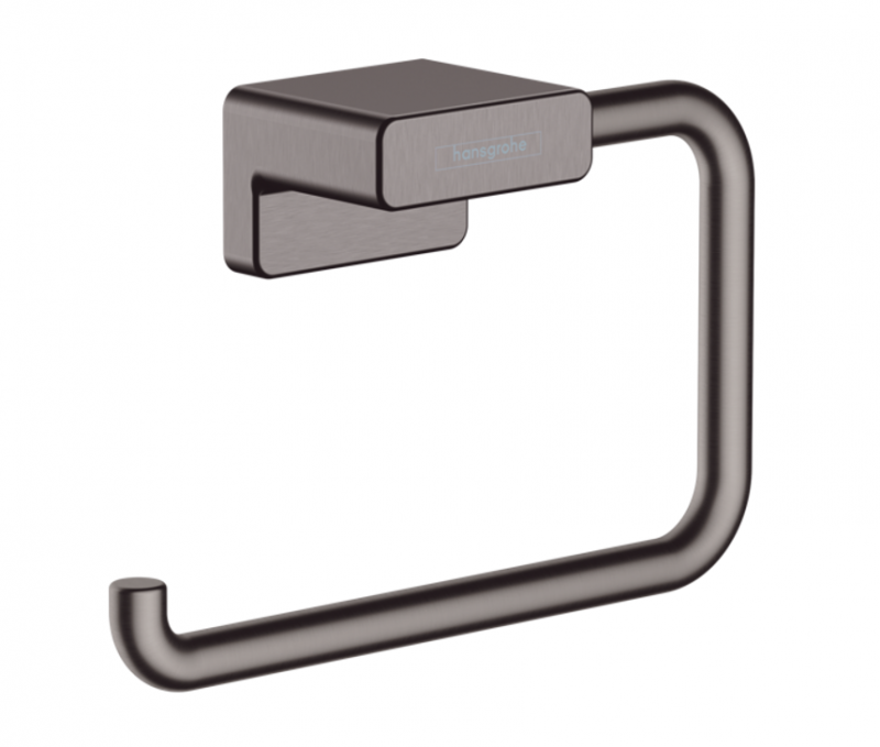 Hansgrohe AddStoris uchwyt na papier toaletowy bez osłony czarny chrom szczotkowany 41771340