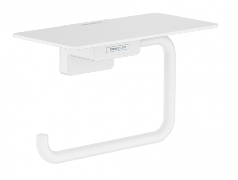Hansgrohe AddStoris uchwyt na papier toaletowy z półką biały matowy 41772700