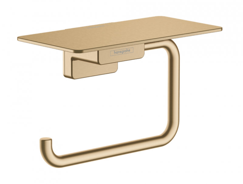 Hansgrohe AddStoris uchwyt na papier toaletowy z półką brąz szczotkowany 41772140