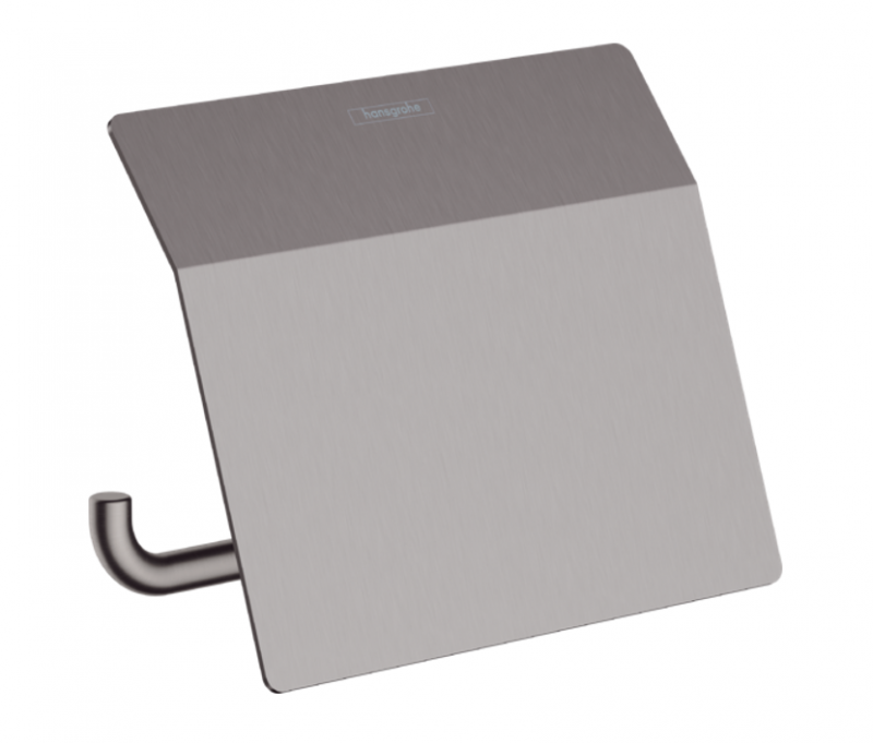 Hansgrohe AddStoris uchwyt na papier toaletowy z osłoną czarny chrom szczotkowany 41753340