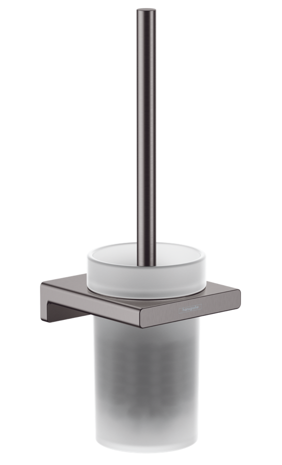 Hansgrohe AddStoris szczotka WC wisząca szkło matowe/czarny chrom szczotkowany 41752340