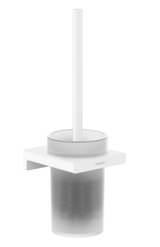 Hansgrohe AddStoris szczotka WC wisząca szkło matowe/biały matowy 41752700