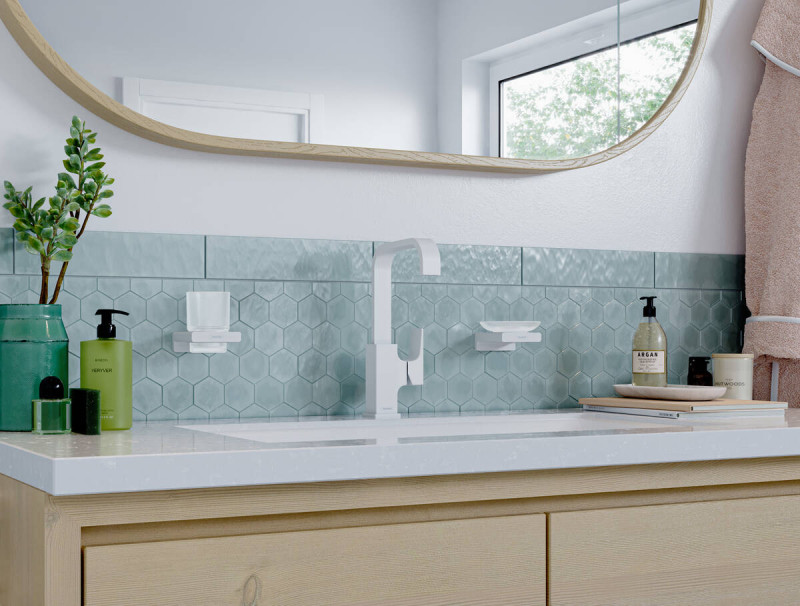 Hansgrohe AddStoris mydelniczka wisząca szkło matowe/biały matowy 41746700