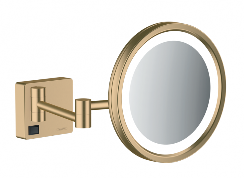 Hansgrohe AddStoris lusterko kosmetyczne z oświetleniem LED brąz szczotkowany 41790140