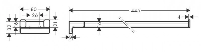 Hansgrohe AddStoris wieszak na ręcznik podwójny czarny matowy 41770670