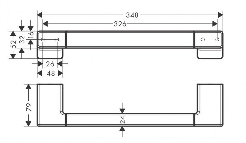 Hansgrohe AddStoris uchwyt łazienkowy czarny matowy 41744670