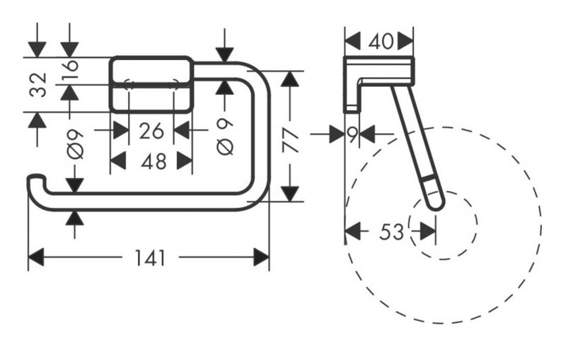 Hansgrohe AddStoris uchwyt na papier toaletowy bez osłony brąz szczotkowany 41771140