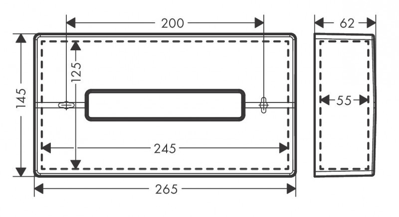 Hansgrohe AddStoris pojemnik na chusteczki czarny chrom szczotkowany 41774340