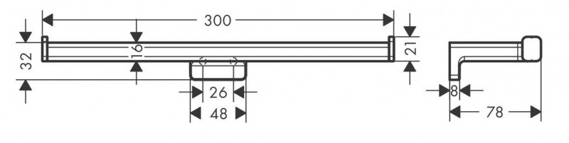 Hansgrohe AddStoris uchwyt na dwie rolki papieru toaletowego chrom połysk 41748000