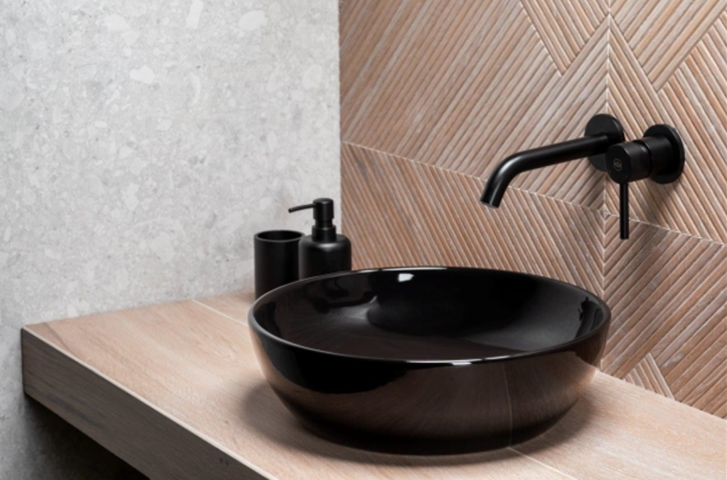 KFA Moza Black bateria umywalkowa podtynkowa czarny 5039-810-81