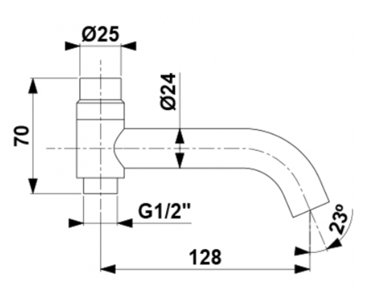 KFA Moza Black wylewka wannowa do kolumny prysznicowej czarny 835-670-81