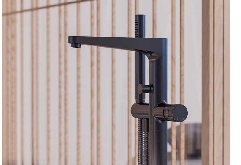 Omnires Contour bateria wannowa wolnostojąca antracyt szczotkowany CT8033AT