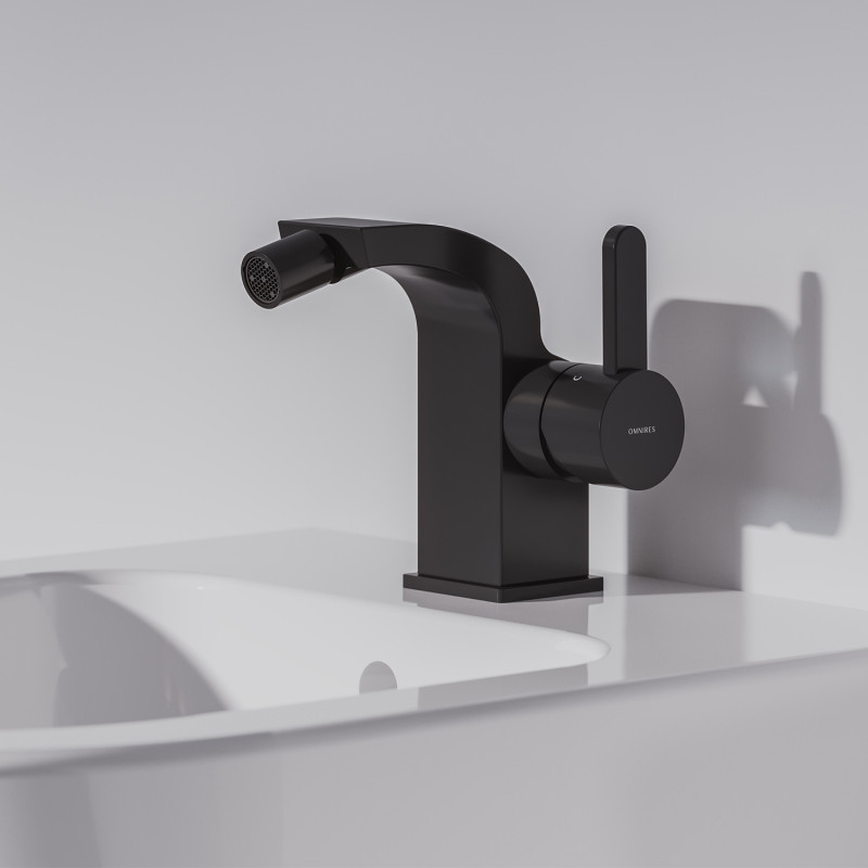 Omnires Darling bateria bidetowa stojąca czarna DA5020BL