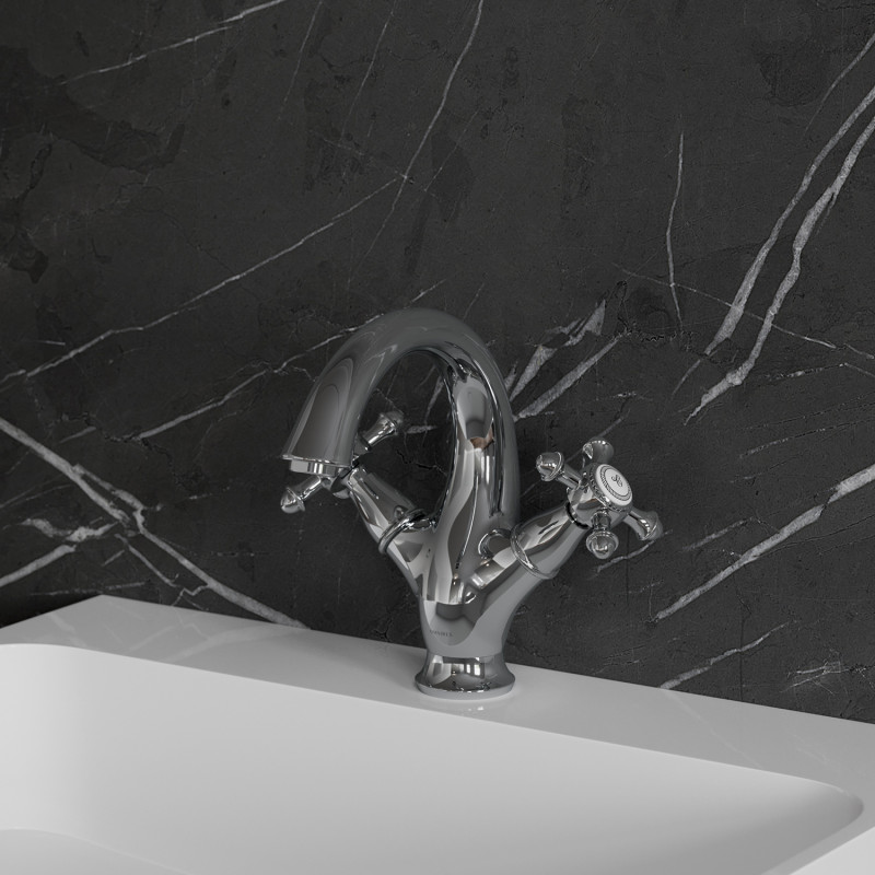 Omnires Retro bateria umywalkowa stojąca chrom RE7210CR