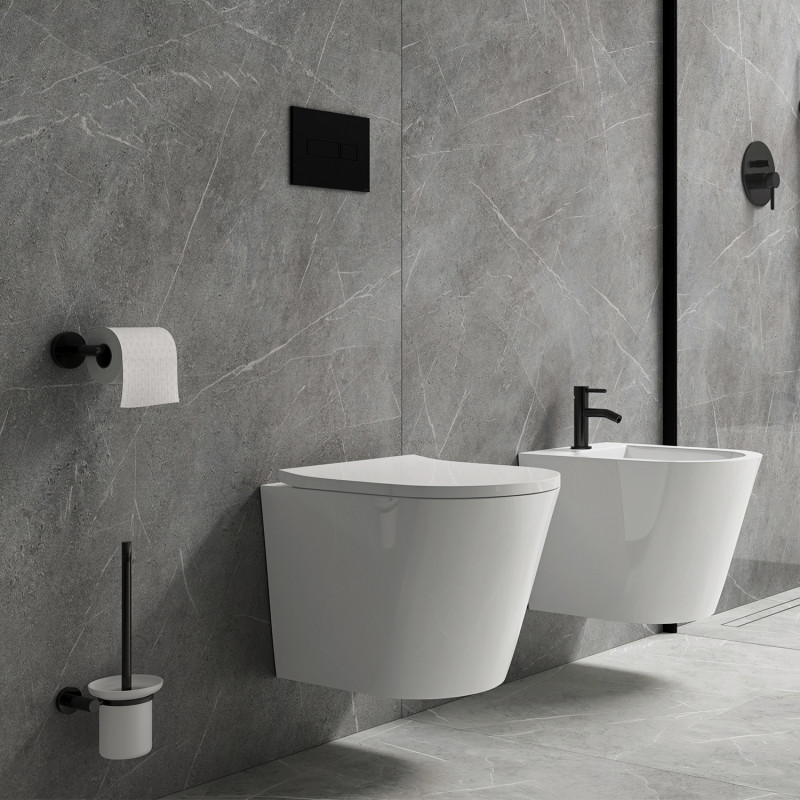 Omnires Tampa muszla wisząca bezkołnierzowa + deska wolnoopadająca TAMPAMWBP