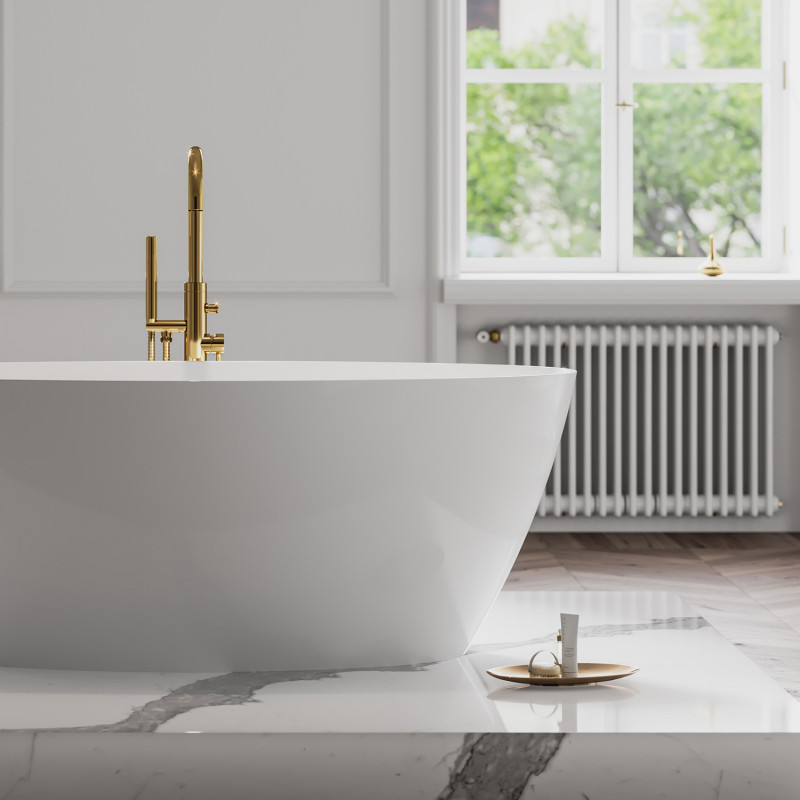 Omnires Y bateria wannowa wolnostojąca złoty Y1233GL