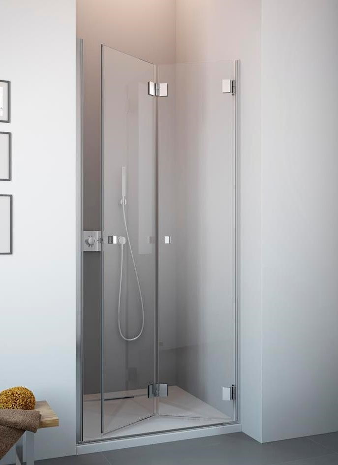Radaway Carrena DWB drzwi do wnęki składane 70 cm prawe chrom przeźroczyste Easy Clean 134582-01-01NR