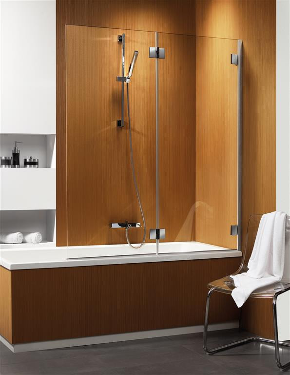 Radaway Carena PND I parawan wannowy dwuczęściowy 130 cm prawy chrom przeźroczyste Easy Clean 1202201-101R