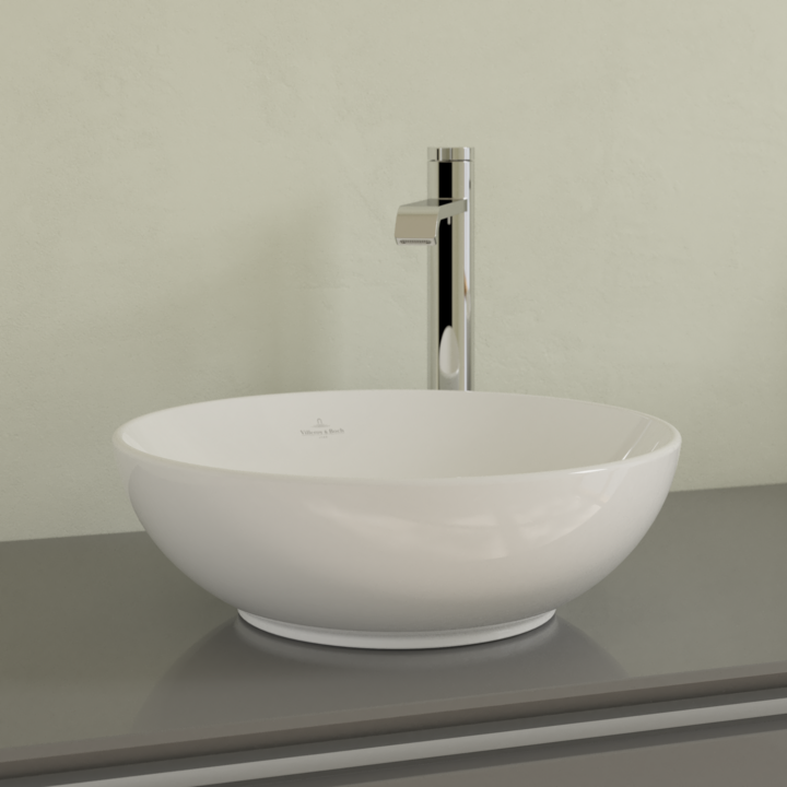 Villeroy&Boch Loop&Friends umywalka stawiana na blat 38x38 cm biała Weiss Alpin CeramicPlus 4A4501R1