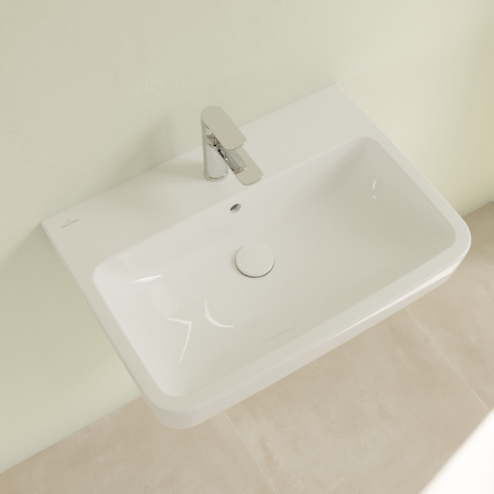 Villeroy&Boch O.Novo umywalka wisząca z przelewem 65x46 cm biała Weiss Alpin CeramicPlus 4A4165R1