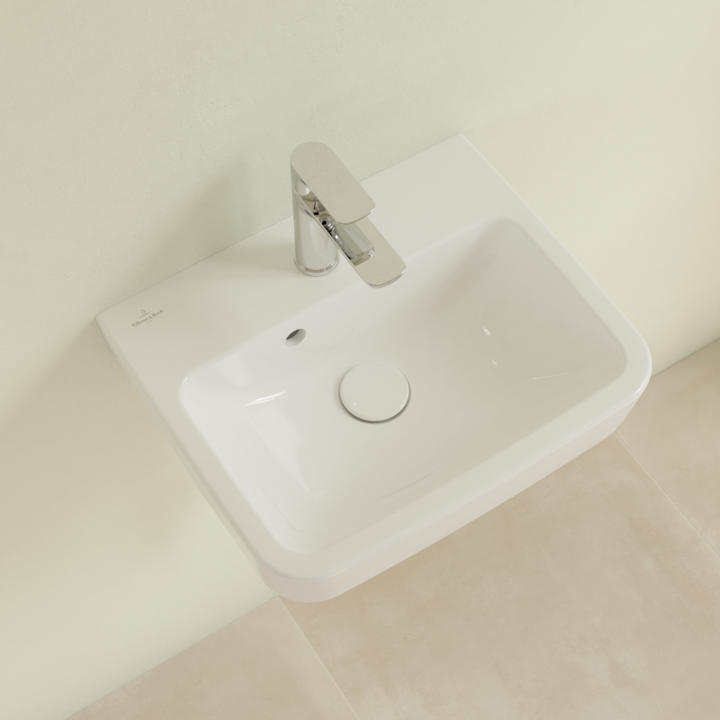 Villeroy&Boch O.Novo umywalka nablatowa bez przelewu 45x37 cm biała Weiss Alpin CeramicPlus 43444LR1