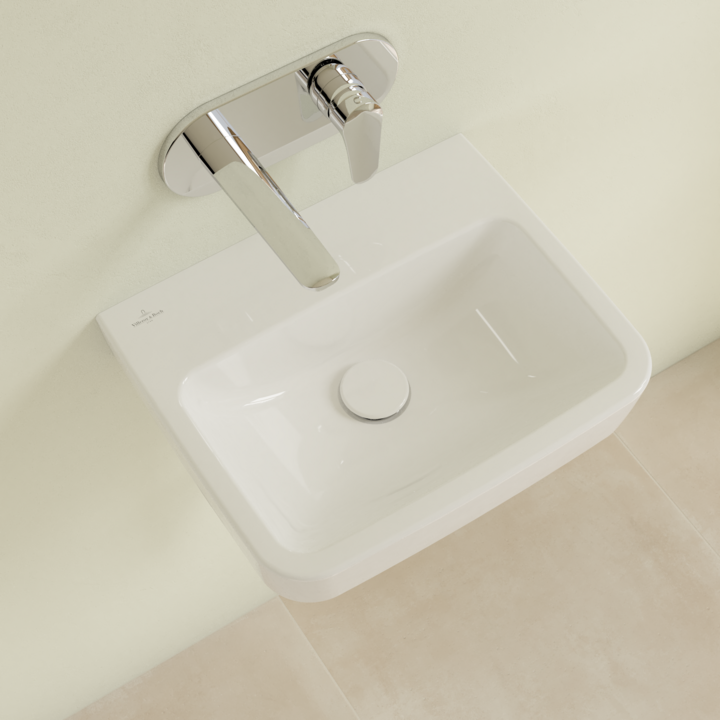 Villeroy&Boch O.Novo umywalka nablatowa bez otworu na baterię bez przelewu 45x37 cm biała Weiss Alpin CeramicPlus 43444FR1