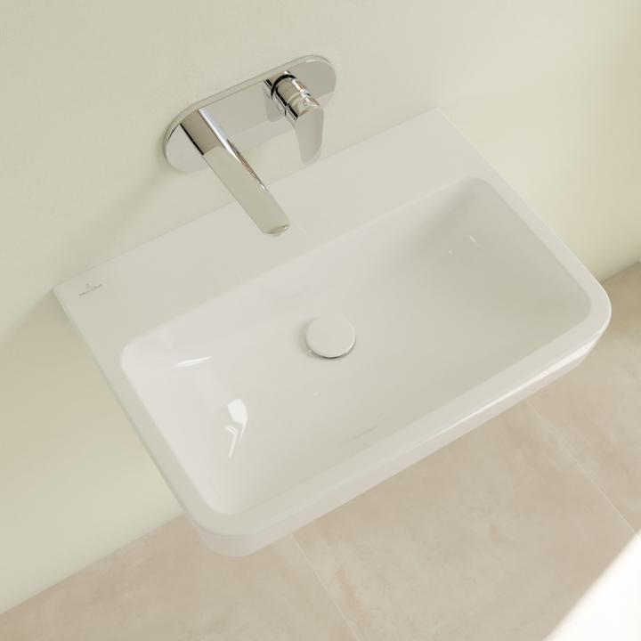 Villeroy&Boch O.Novo umywalka nablatowa bez otworu na baterię bez przelewu 60x46 cm biała Weiss Alpin 4A416F01