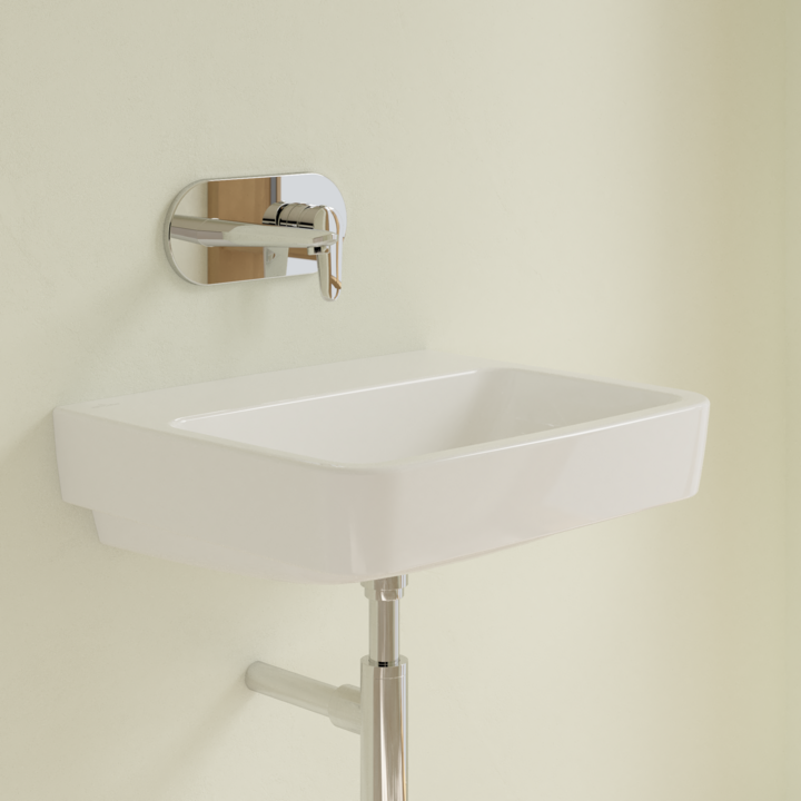 Villeroy&Boch O.Novo umywalka nablatowa bez otworu na baterię bez przelewu 55x46 cm biała Weiss Alpin 4A41MF01