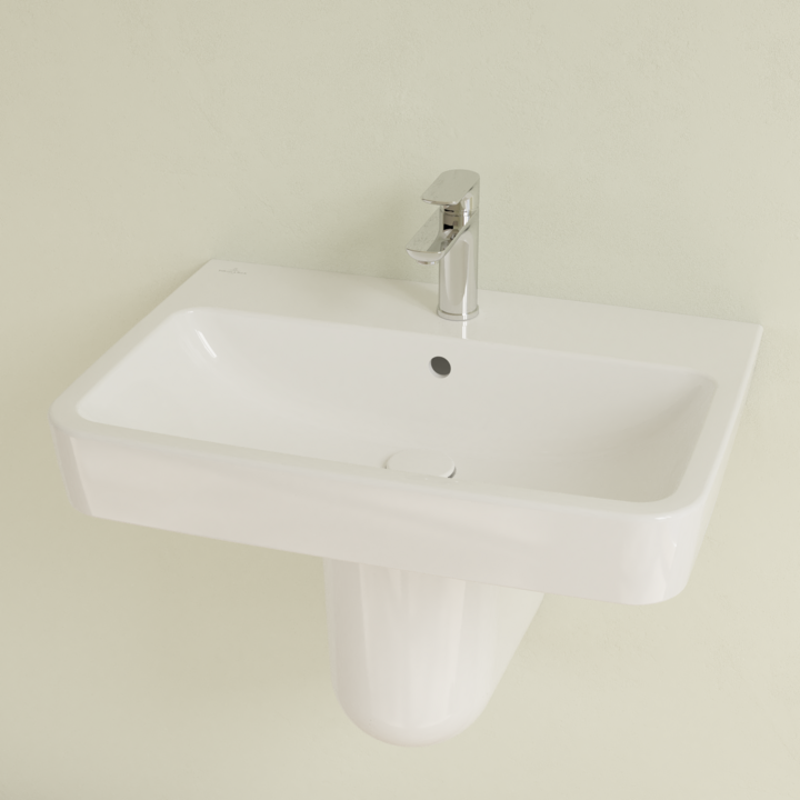 Villeroy&Boch O.Novo umywalka wisząca z przelewem 65x46 cm biała Weiss Alpin 4A416501