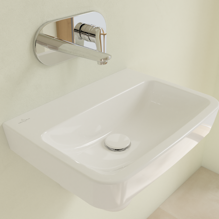 Villeroy&Boch O.Novo umywalka wisząca bez otworu na baterię bez przelewu 50x37 cm biała Weiss Alpin CeramicPlus 434453R1