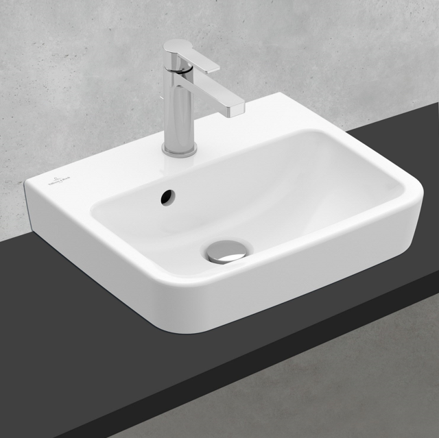 Villeroy&Boch O.Novo umywalka nablatowa z przelewem 45x37 cm biała Weiss Alpin CeramicPlus 43444GR1