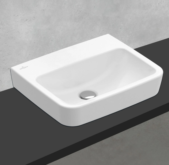 Villeroy&Boch O.Novo umywalka nablatowa bez otworu na baterię bez przelewu 45x37 cm biała Weiss Alpin 43444F01