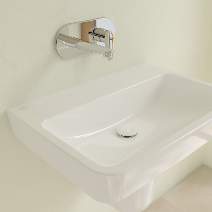 Villeroy&Boch O.Novo umywalka wisząca bez otworu na baterię bez przelewu 60x46 cm biała Weiss Alpin CeramicPlus 4A4163R1