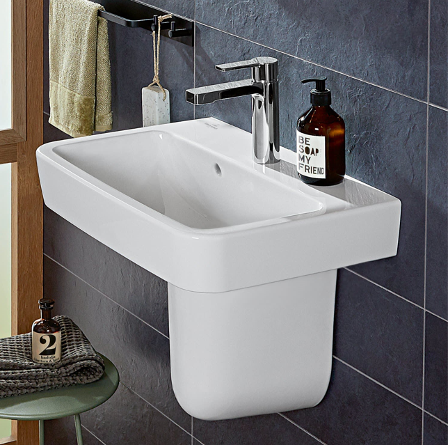 Villeroy&Boch O.Novo umywalka wisząca z przelewem 50x37 cm biała Weiss Alpin CeramicPlus 434450R1
