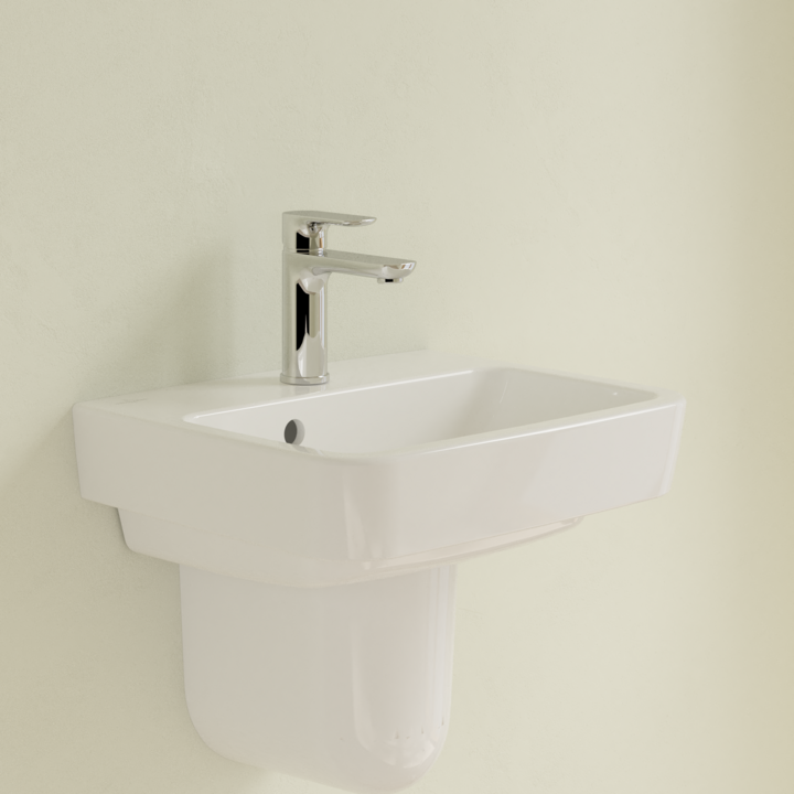 Villeroy&Boch O.Novo umywalka wisząca z przelewem 45x37 cm biała Weiss Alpin 43444501