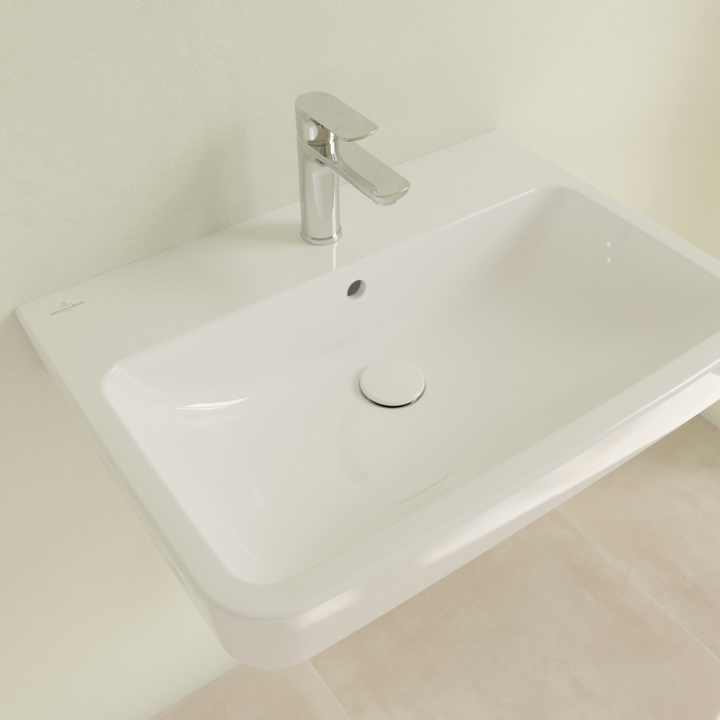 Villeroy&Boch O.Novo umywalka nablatowa bez przelewu 65x46 cm biała Weiss Alpin CeramicPlus 4A41KLR1