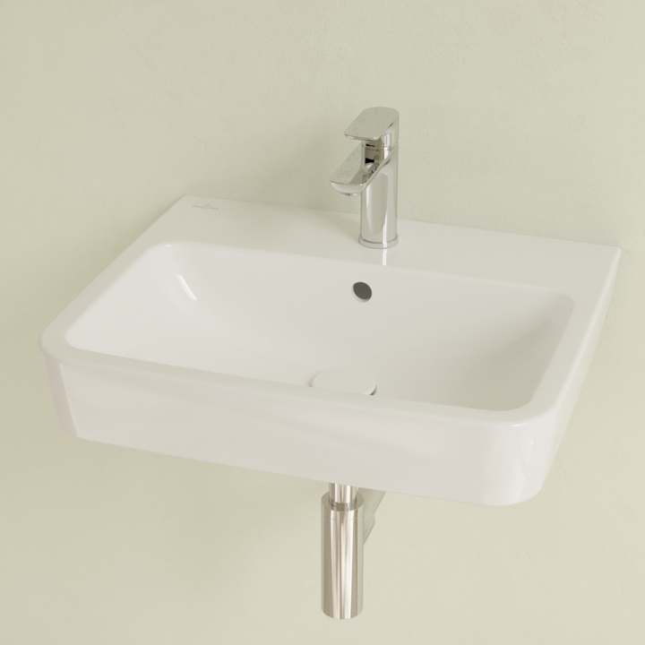 Villeroy&Boch O.Novo umywalka nablatowa z przelewem 55x46 cm biała Weiss Alpin 4A41MG01