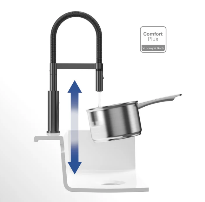 Villeroy&Boch Steel Expert 2.0 bateria kuchenna z elastyczną wylewką antracyt 92800005